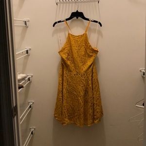 Yellow Forever 21 lace dress